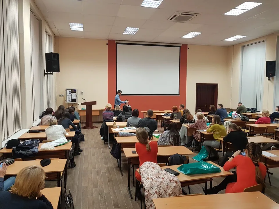 Andrei Efremov giving a special lecture for medical university students